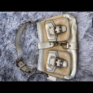 100% Authentic Coach Purse Gold
